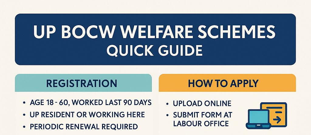 Indian Souls | UPBOCW infogaphics quick overview UP BOCW Schemes: Complete, Practical Quickest Guide