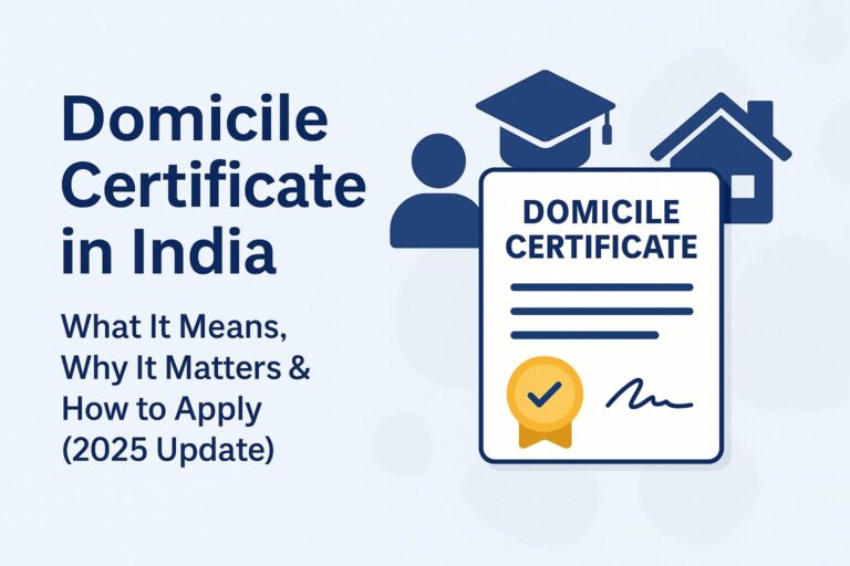 Dimicite Domicile Certificate – Meaning, Why Matters & How To Apply?