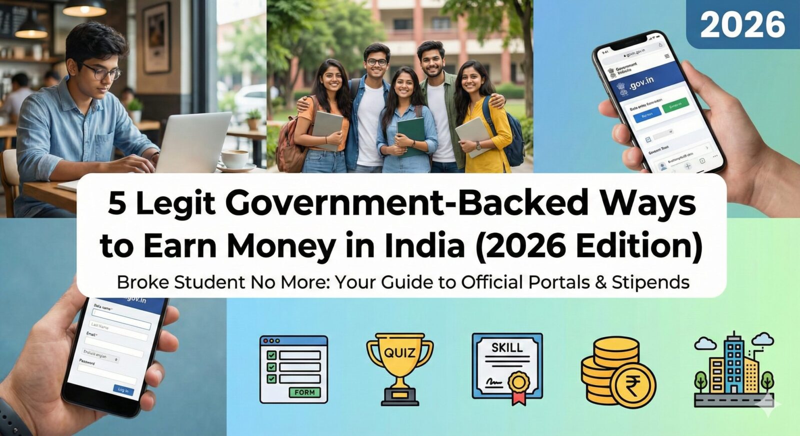 Indian Souls | 5 Legit Government-Backed Ways to Earn Money in India (2026 Edition) 5 Legit Government-Backed Ways to Earn Money in India (2026 Edition)