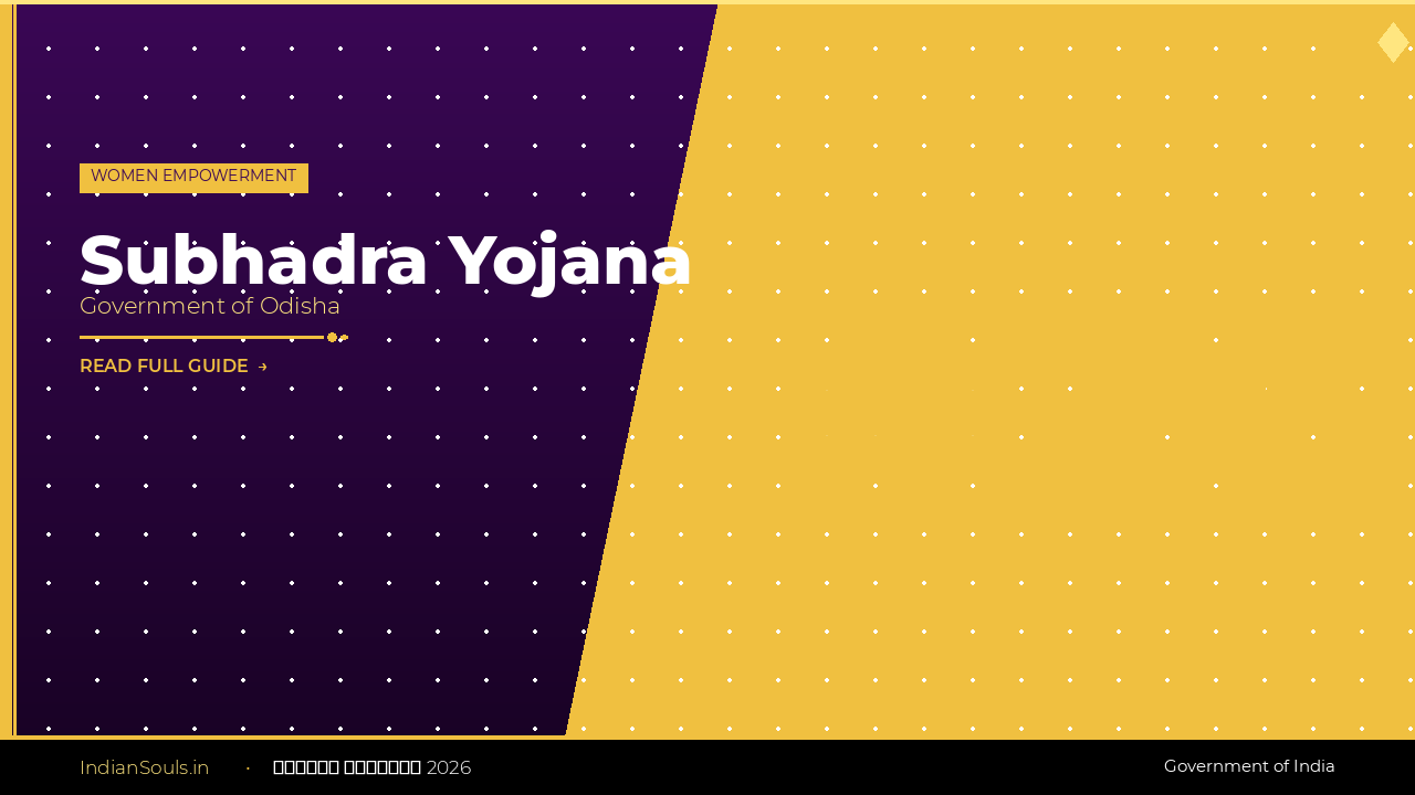 Subhadra Yojana Odisha 2026: Rs 50,000 Over 5 Years for Women, 4th Instalment Released, 5th Due in August - Indian Souls Subhadra Yojana Odisha 2026: Rs 50,000 Over 5 Years for Women, 4th Instalment Released, 5th Due in August