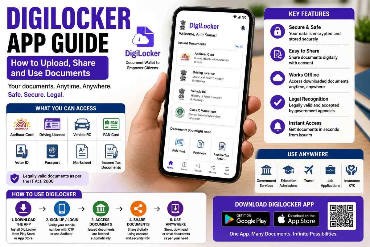 DigiLocker App Guide – How to Upload, Share and Use Documents - Indian Souls DigiLocker App Guide – How to Upload, Share and Use Documents