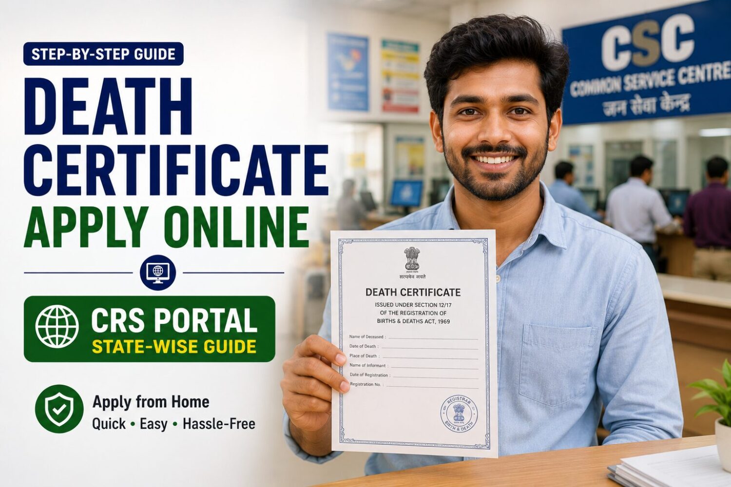 Death Certificate Apply Online – CRS Portal State-wise Guide - Indian Souls Death Certificate Apply Online – CRS Portal State-wise Guide